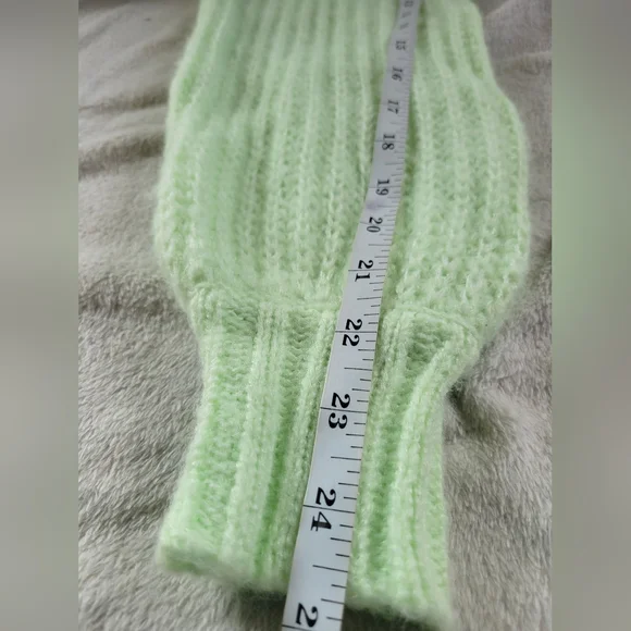 Wild Fable | NWT Oversized Bright Lime Green Lightweight Chunky Knit Sweater - Picture 11 of 12